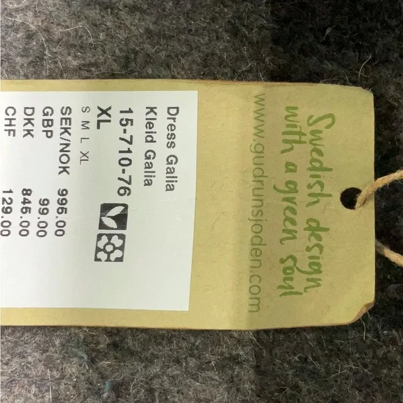 Gudrun Sjoden - Galia Dress - Pine Green - XL - New w/Tags - Picture 7 of 8